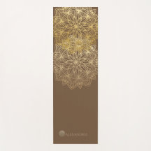 Elegante Mandala Dourado Brown Personalizado (1 la