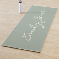 Elegante Poeira Sage Nome Personalizado Letra Manu