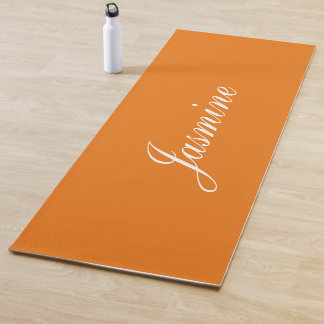 Tapete De Yoga Elegante Vivid Orange Personalizado Yoga Mat