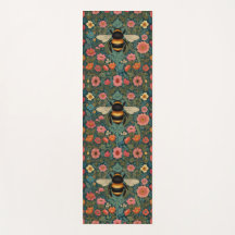 Elegantes flores boho retrô de abelha primavera