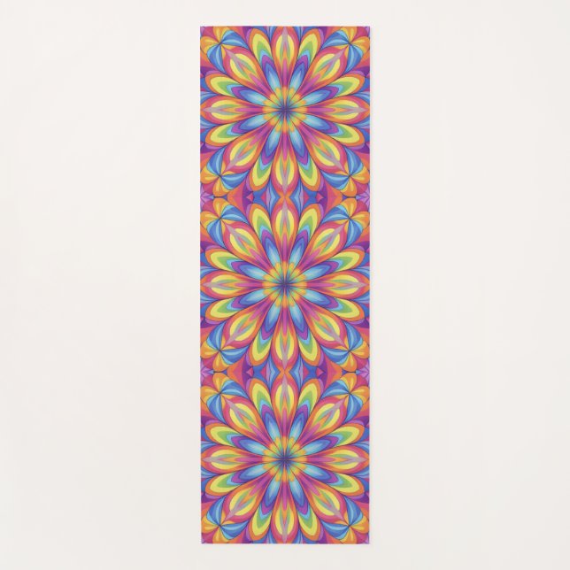 Tapete De Yoga Em Flor (Frente)