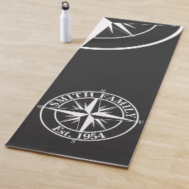 Tapete De Yoga Emblema personalizável do monograma de estrela de 