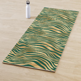 Tapete De Yoga Emerald e Dourado Safari Series Design 4