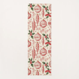 Tapete De Yoga Enfeites de Natal em Toile Vermelho Chinoiserie
