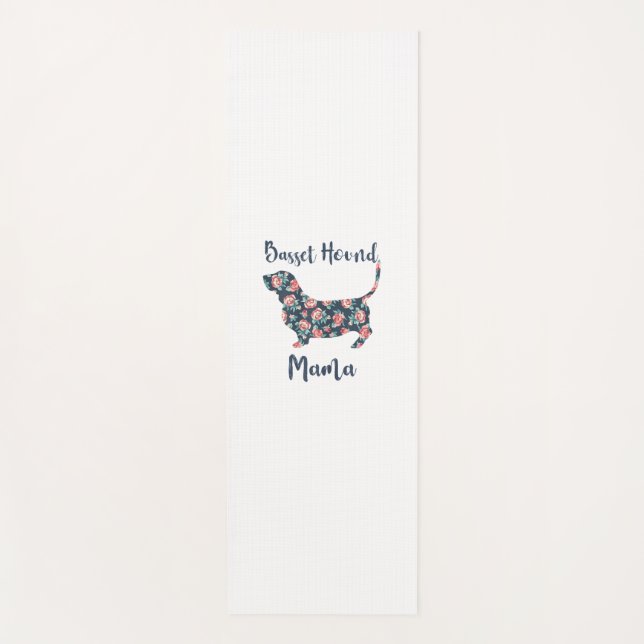 Tapete De Yoga Engraçado Funny Basset Dava Presente Basset Caçou  (Frente)