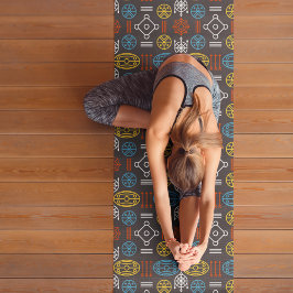 Tapete De Yoga escandinavo geométrico