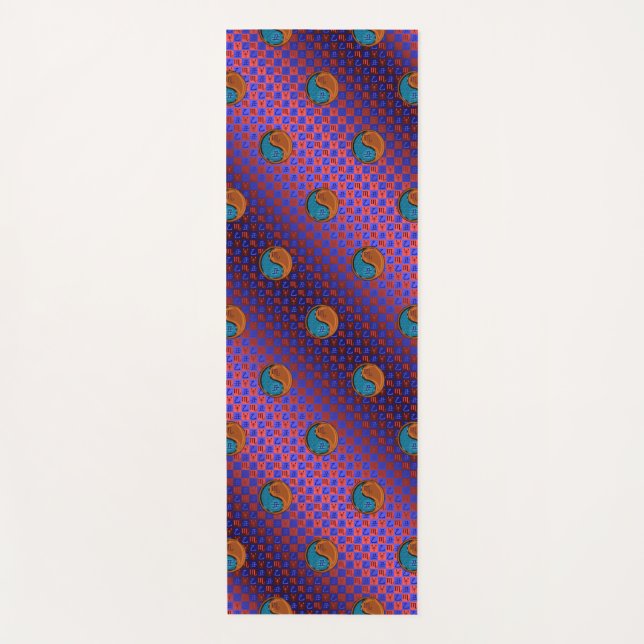 Tapete De Yoga Escorpião e Ox de Madeira (Frente)