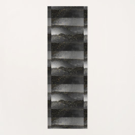 Tapete De Yoga Espaço estrelado cósmico inclinado da cinza preta