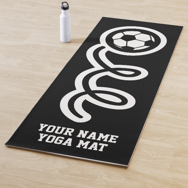 Tapete De Yoga Esportes de futebol engraçados - nome personalizad (In Situ)