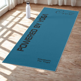 Tapete De Yoga Estampa Personalizada Yoga Crew Azul Oceano
