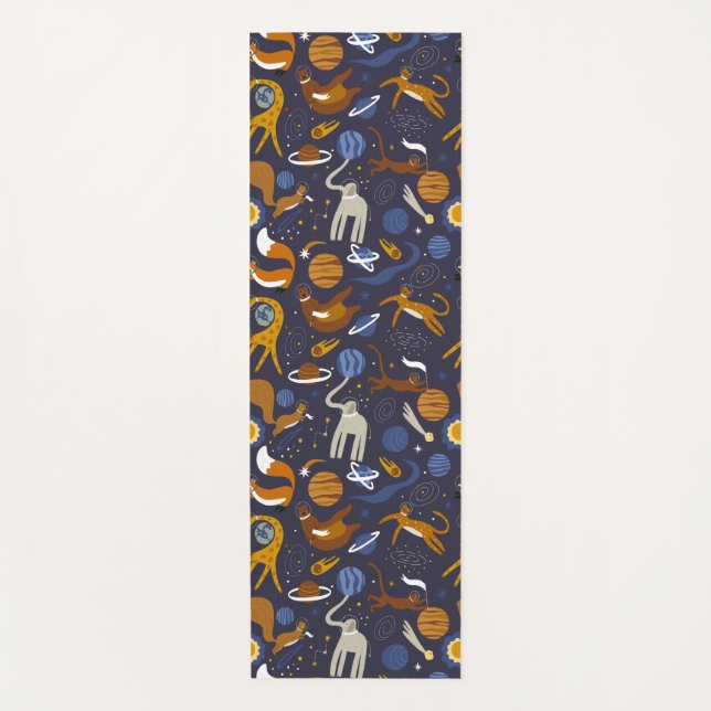 Tapete De Yoga Esterilla de yoga Animals Outer Space (Frente)