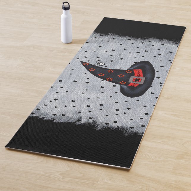 Tapete De Yoga Estrelas Negras de Aranha-de-bruxa-prateada (In Situ)
