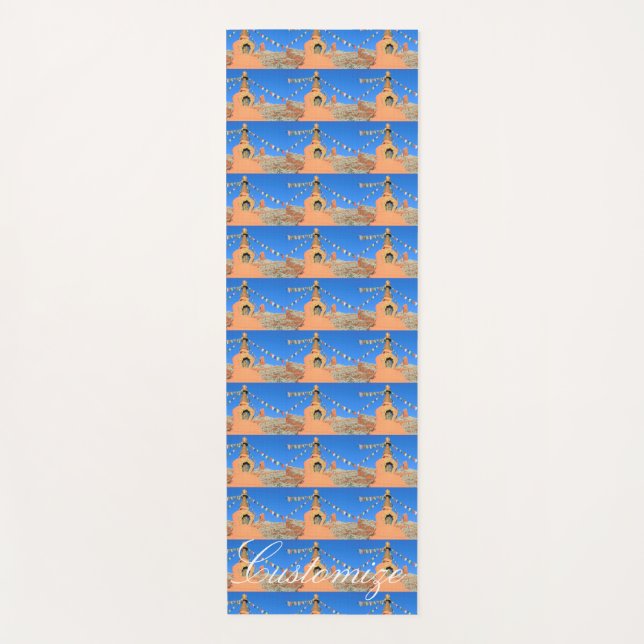 Tapete De Yoga Estupidez budista com bandeiras de oração Thunder_ (Frente)