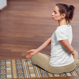 Tapete De Yoga etnia castanha aztec