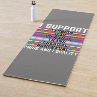 Tapete De Yoga Eu apoio o painel assexual trans bissexual e Gay d