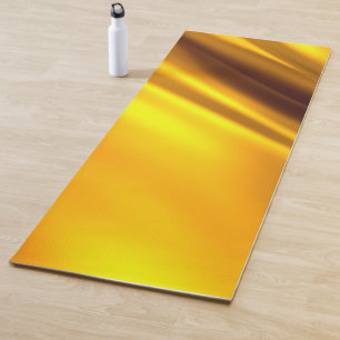 Tapete De Yoga Exame de Textura de Satin Faux Dourada Elegante