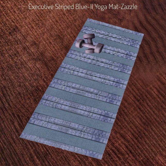 Tapete De Yoga Executivo Striped-Blue-II (Criador carregado)