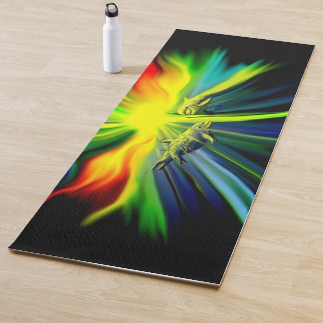 Tapete De Yoga Família de golfinhos no sol (In Situ)