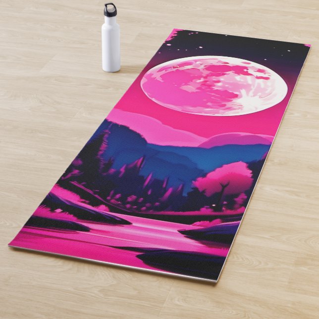 Tapete De Yoga Fantasia da Lua Rosa (In Situ)
