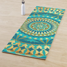 Fantasia Mandala Azul Dourado