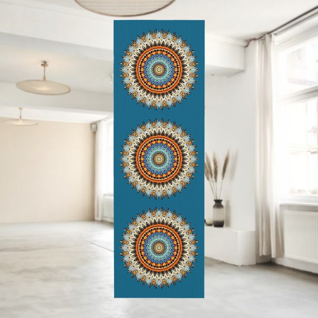 Tapete De Yoga Feather Mandala Yoga Mat (Criador carregado)