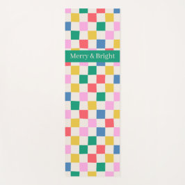 Tapete De Yoga Feliz e Brilhante e colorida verificadas