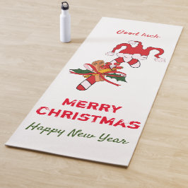 Tapete De Yoga Feliz Natal e Ano Novo Minimalista