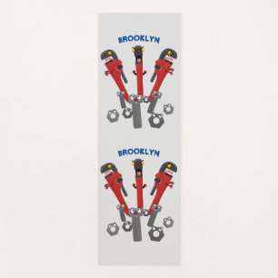 Tapete De Yoga Ferramentas engraçadas de monstro de wrench