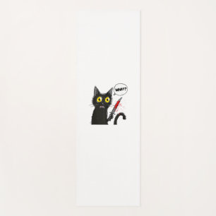 Tapete De Yoga Figurino de Halloween de Gato Negro Que Gato Engra
