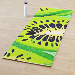 Tapete De Yoga Filas de Kiwi: Vibrantes e Frescas