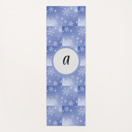 Tapete De Yoga Floco de neve decorativo Monograma Yoga Mat