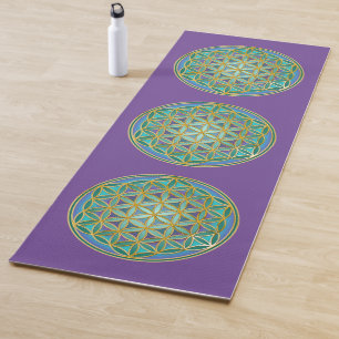 Tapete De Yoga FLOR DA VIDA - Design 1 das Geometrias Sagradas