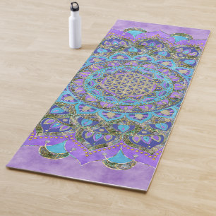 Tapete De Yoga Flor Da Vida - Estilo De Mandala Índia 2