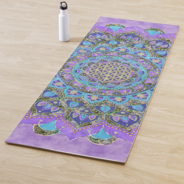 Tapete De Yoga Flor Da Vida - Estilo De Mandala Índia 2 (In Situ)