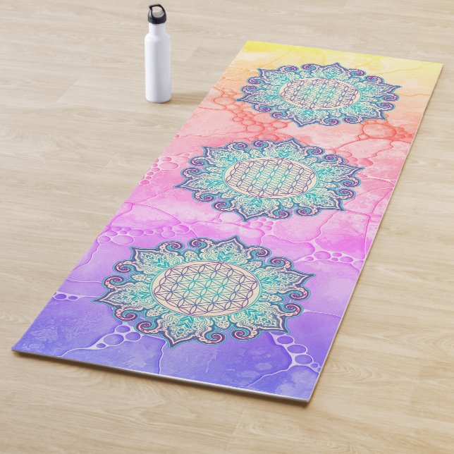 Tapete De Yoga Flor da Vida - Mandala Indiana 2 (In Situ)