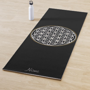 TAPETE DE YOGA FLOR DA VIDA SÍMBOLO MÍSTICO
