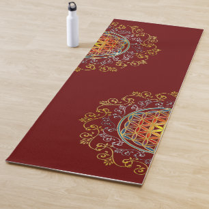 Tapete De Yoga Flor Da Vida - Vintage Ornament Mandala 1