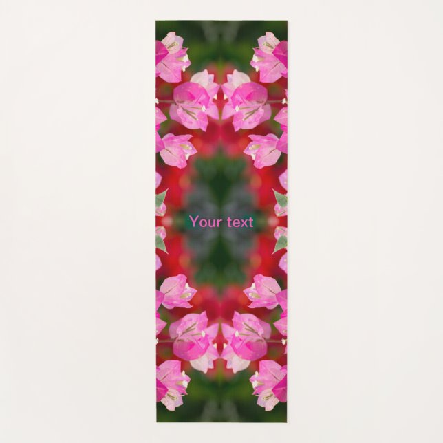 Tapete De Yoga flor de Bougainvillea rosa  (Frente)