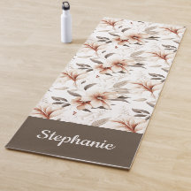 Flor de Campo Rosa em Aquarela com Nome Personaliz