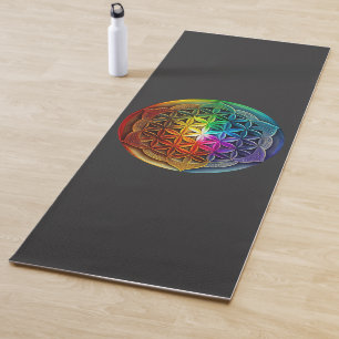 Tapete De Yoga Flor De Geometria Sagrada Da Meditação Da Vida Cha