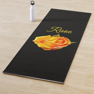 Tapete de Yoga Flor de Rosa Com Orvalho