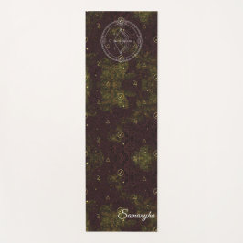 Tapete De Yoga Flor Dourada Púrpura Púrpura, Personalizada Zodiac