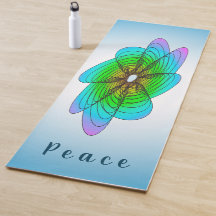 Flor Espiral Geométrica Azul