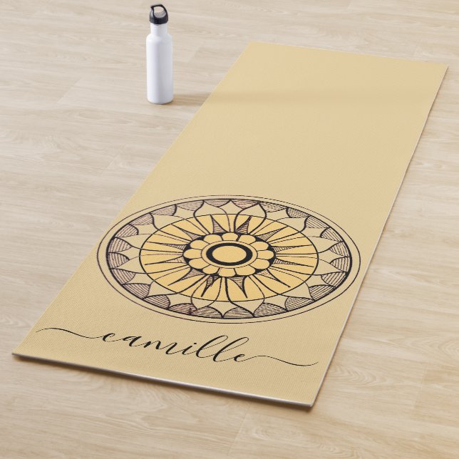 Tapete De Yoga Flor Mandala Personalizada Yoga Mat (In Situ)