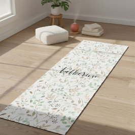 Tapete De Yoga Flor Silvestre Boho Personalizado