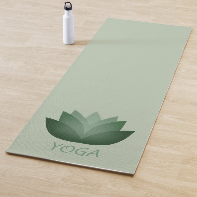 Tapete De Yoga Flor Verde Yoga Lotus (In Situ)