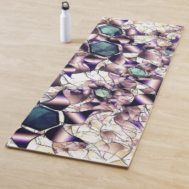 Tapete De Yoga Flor virtual bagunçada em tons gradiente