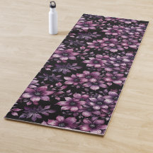 Tapete de Yoga Floral de Luxo – Design de Fitness 