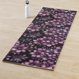 Tapete de Yoga Floral de Luxo – Design de Fitness 