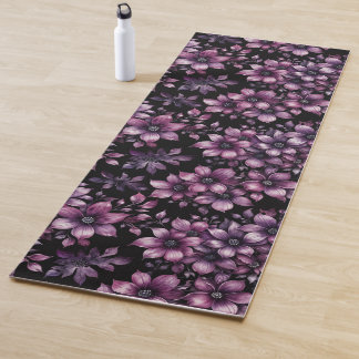 Tapete de Yoga Floral de Luxo – Design de Fitness 